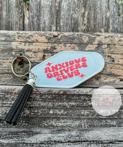 Anxious Drivers Club Motel Keychain
