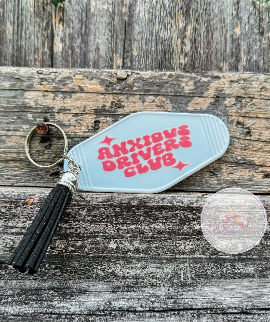Anxious Drivers Club Motel Keychain
