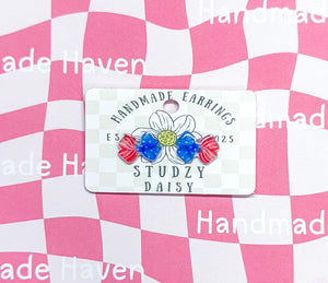 Patriotic Bow Studs