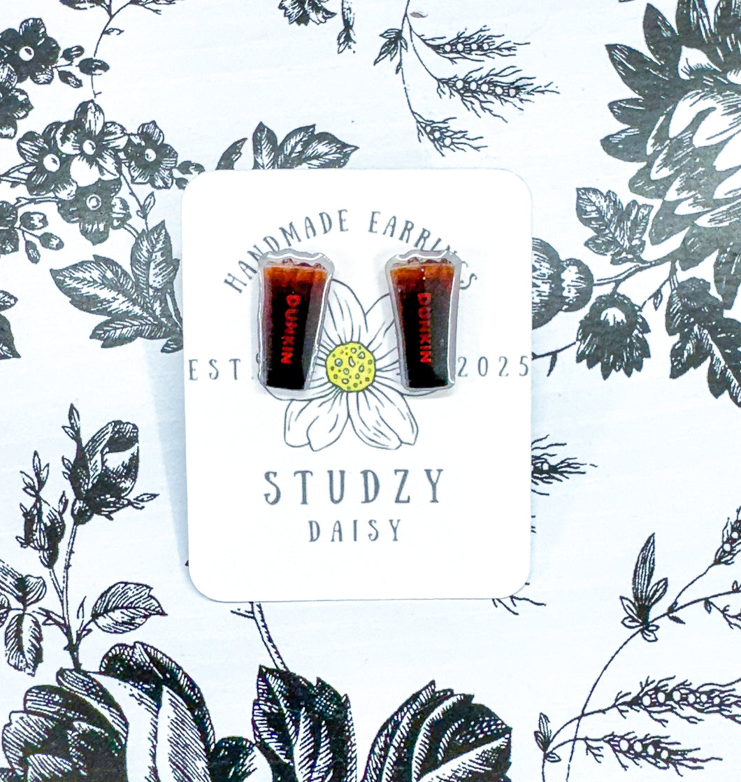 Coffee Addict Studs