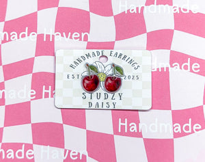 Single & Mingle Cherry Studs