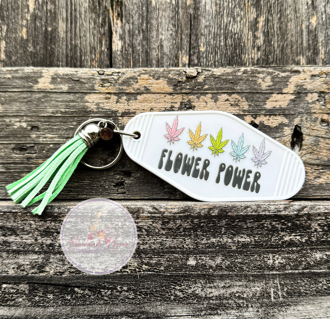 Flower Power Motel Keychain