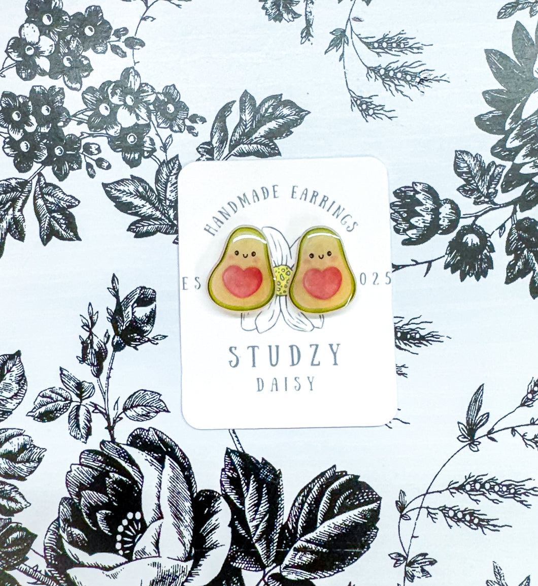 Heart-o-Cado Studs