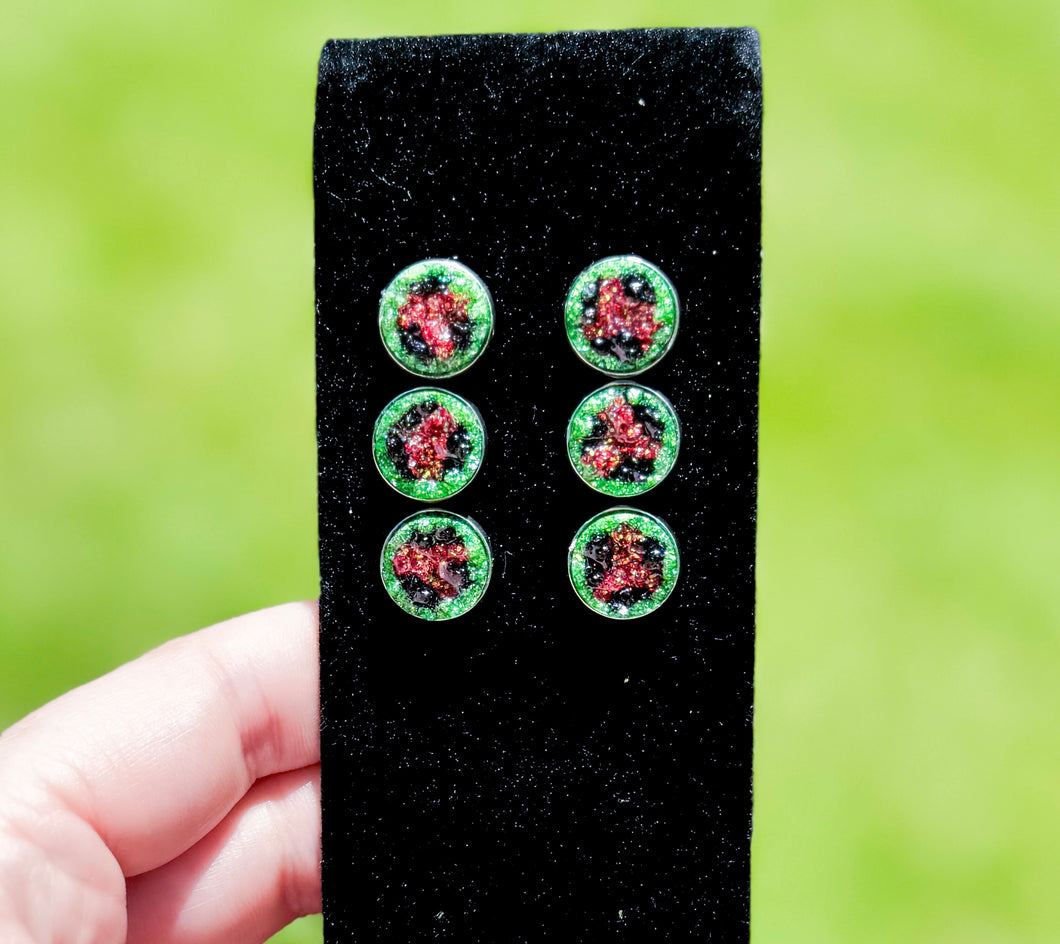 Watermelon Inspired Druzy Studs