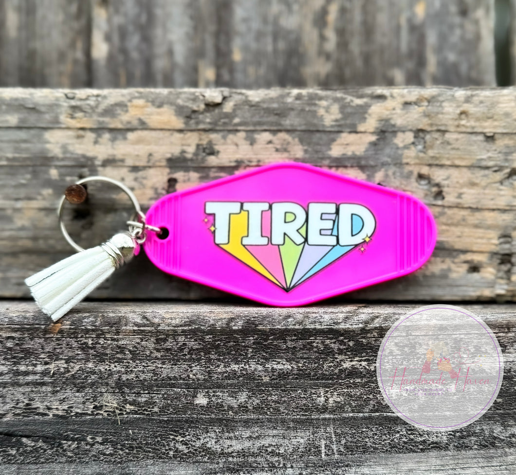 Tired Motel Keychain
