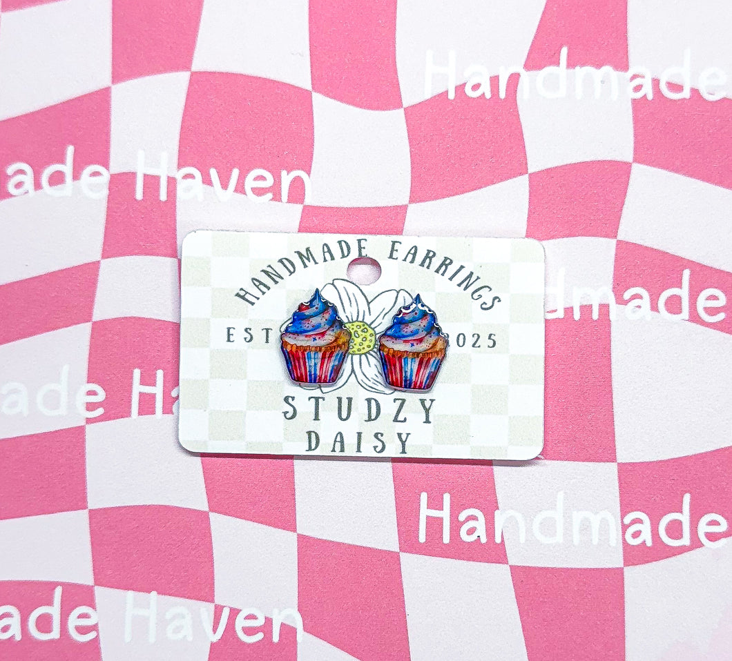 Patriotically Caked Studs